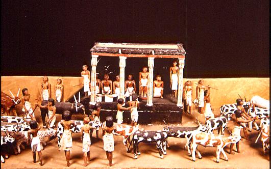 Viehmusterung, Modell aus dem Grab des Meket-Re, MR 11. Dyn. Kairo, Äg. Museum