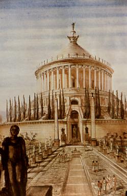 Mausoleum der julisch-claudischen Familie, Rekonstruktionszeichnung